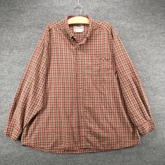 Wrangler Rugged Wear Men's Button-Down Shirt Multicolor Plaid XXL Distressed - Picture 2 of 15